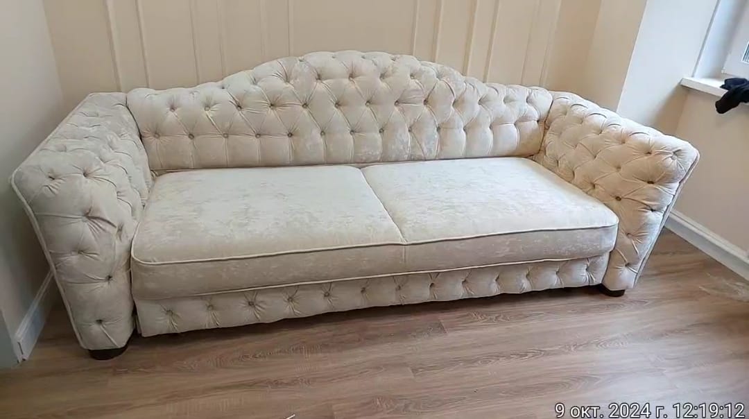 Замена обивки дивана на дому. Улица Милашенкова